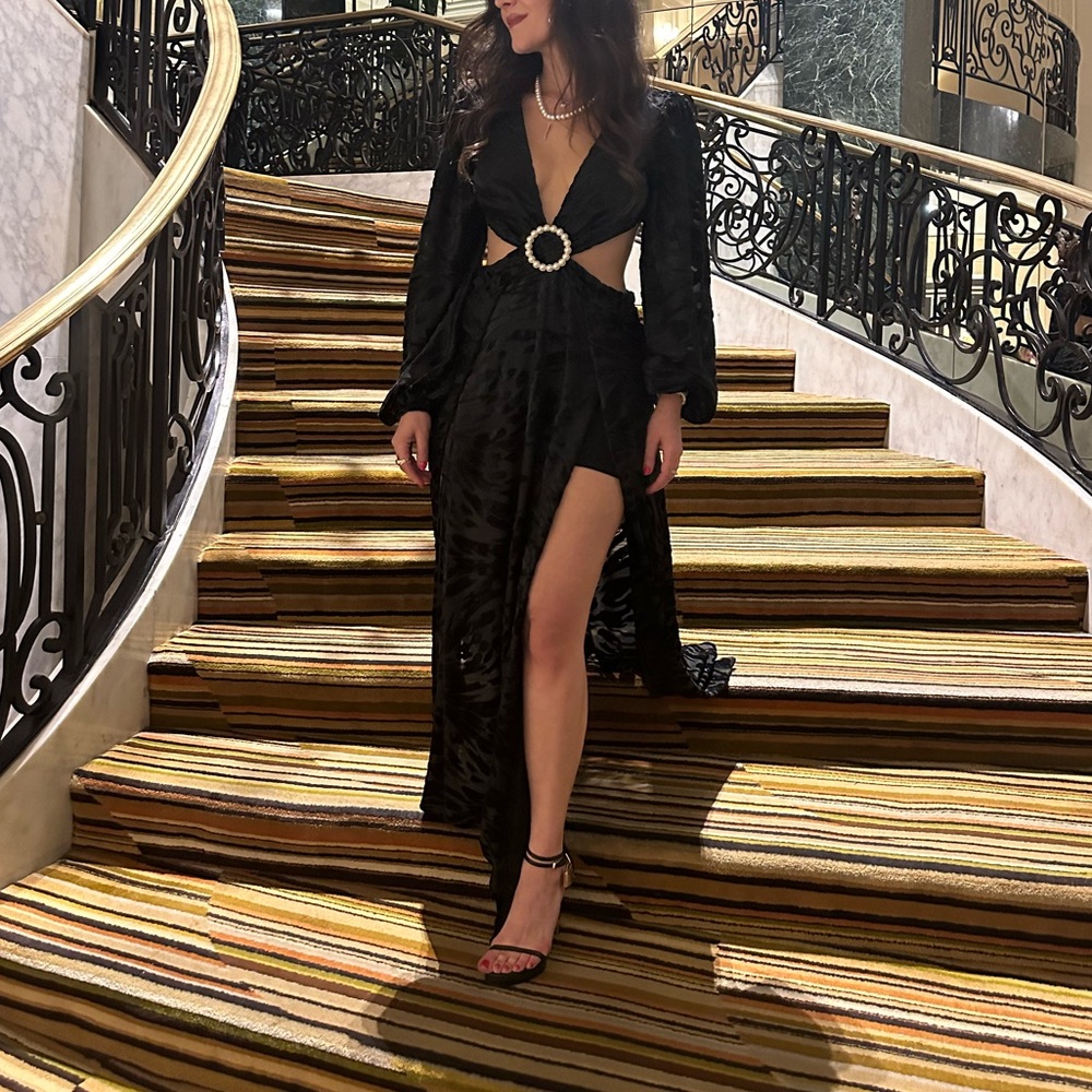 Black Maxi Cutout Dress